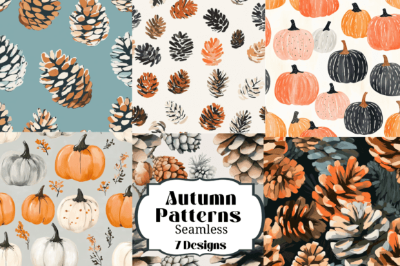 7 Bold Pinecone Fall Patterns Seamless: A Digital Art Solution for Creative Projects