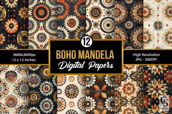 Boho Mandala Seamless Patterns: The Ultimate Resource for Creative Crafting