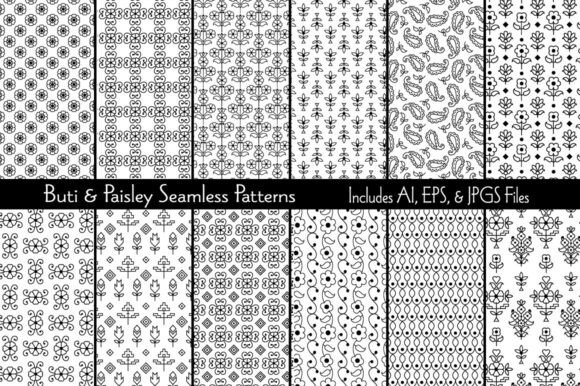 Buti Paisley Seamless Patterns: Integrating Traditional Motifs into Modern Digital Workflows