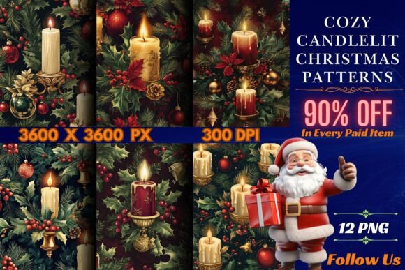 Cozy Candlelit Christmas Patterns