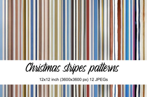 Creative Christmas Stripes Patterns for Digital Crafts