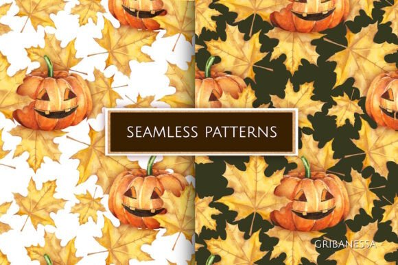 Halloween Watercolor Patterns: Bringing Hand-Drawn Charm to Your Creative Projects