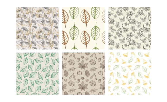 Light Seamless Patterns with Plants: A Practical Resource for Digital Designers