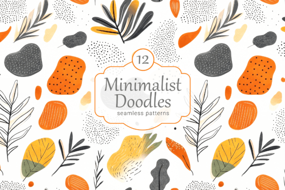 Minimalist Doodles Seamless Patterns: A Versatile Design Asset for Creative Projects