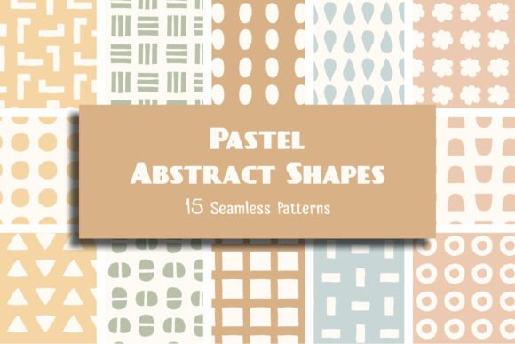 Pastel Abstract Shapes Seamless Patterns