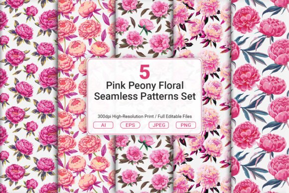 Pink Peony Floral Seamless Patterns Set: A Comprehensive Guide for Creators