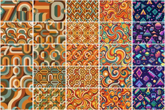 Retro Revival Patterns Bundle