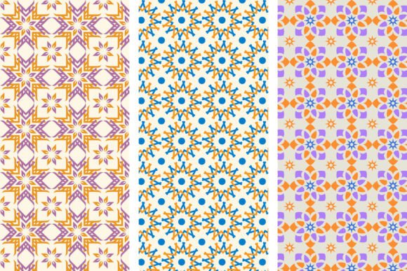 Seamless Geometric Ornamental Patterns for Modern Design
