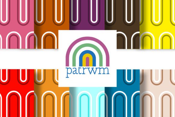 Seamless Large Retro Stripe Patterns