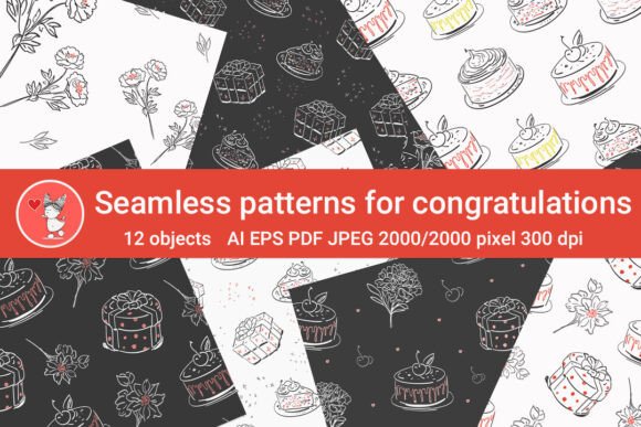 Seamless Patterns for Congratulations