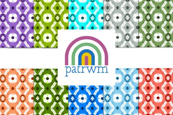 Seamless Preppy Floral Patterns