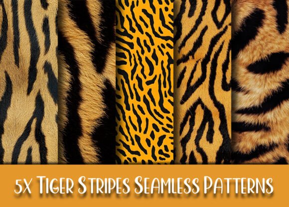Tiger Stripes Seamless Patterns for Bold Designs