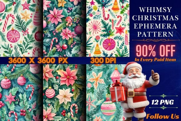 Whimsy Christmas Ephemera Patterns: A Playful Guide to Festive Design